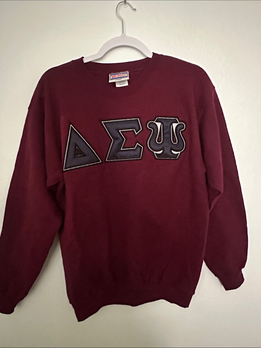 Maroon Greek Letter Crewneck Sweater